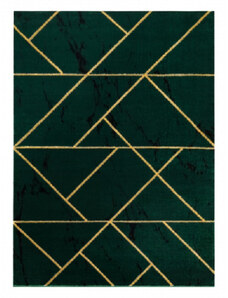 Dywany Łuszczów Kusový koberec Emerald geometric 1012 green and gold - 120x170 cm