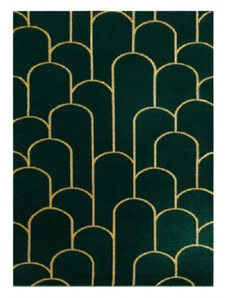 Dywany Łuszczów Kusový koberec Emerald 1021 green and gold - 80x150 cm