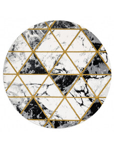 Dywany Łuszczów Kusový koberec Emerald 1020 black and gold kruh - 120x120 (průměr) kruh cm