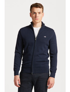 SVETR GANT CASUAL COTTON ZIP CARDIGAN modrá S