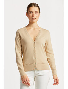 SVETR GANT LIGHT COTTON V-CARDIGAN hnědá XS