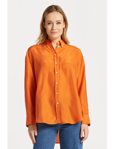 KOŠILE GANT RELAXED SILK SHIRT oranžová 40