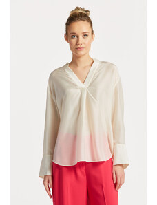 KOŠILE GANT RELAXED STAND COLLAR BLOUSE bílá 34