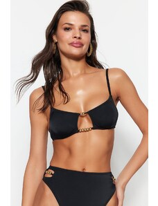 Trendyol Black Bralette Korálkový Doplněk Bikiny Top