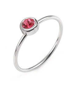 Jewellis ČR Jewellis ocelový minimalistický prsten s krystalem Swarovski - Indian Pink