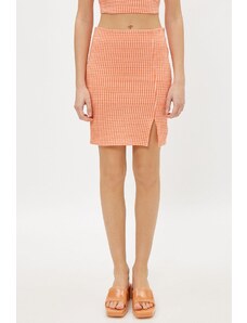 Koton Women's Orange Patterned Skirt