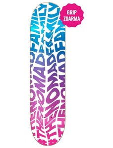 SK8 DESKA NOMAD Psicodelic Hashtag White - fialová -