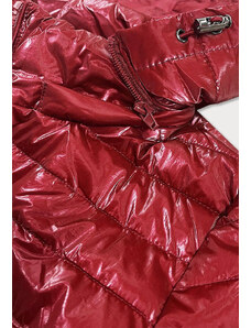 MINORITY Červená lesklá dámská bunda (6815)