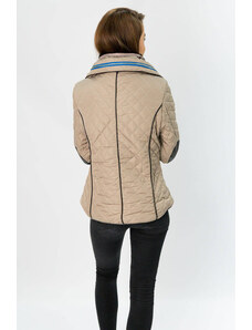 Go-Start Krátká béžová dámská zimní prošívaná bunda (WZ105)