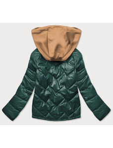 BH FOREVER Zeleno/karamelová dímská bunda s kapucí (BH2003)