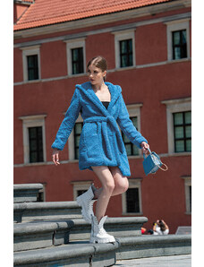 Ann Gissy Světle modrá dámská bunda "beránek" (GSQ2229)