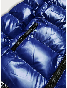 SPEED.A Světle modrá metalická dámská bunda s kapucí (XW808X)