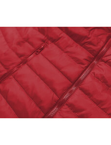 J.STYLE Tmavě červená lehká dámská prošívaná bunda (20311-275)