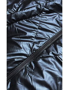 ATURE Šedomodrá dámská bunda se stříbrnou kapucí (RQW-7008)