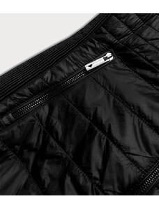 ATURE Černá prošívaná dámská bunda s pružnými vsadkami (RQW-7012)