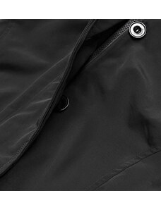 LHD Černá dámská zimní bunda s odepínací kožešinovou podšívkou (M-21005)