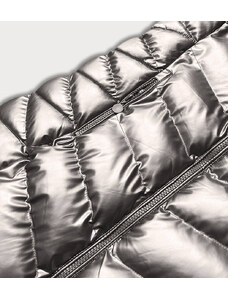 J.STYLE Stříbrná dámská metalická zimní bunda (5M778-401)