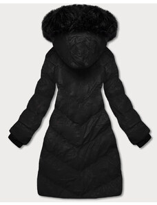 J.STYLE Černá dámská zimní bunda s ozdobným prošíváním (5M730-392)