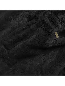 S'WEST Krátká černá dámská kožešinová bunda (B8050-1)