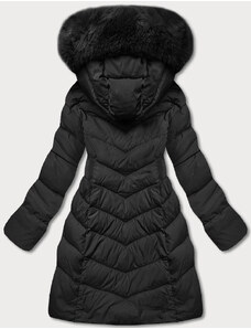 YES!PINK Černá zimní bunda s kapucí (TY045-1)