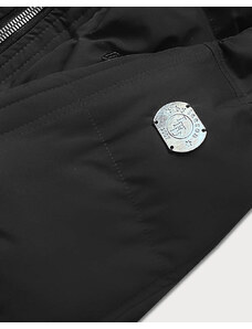 LHD Černá dámská zimní bunda s kapucí (M-21603)
