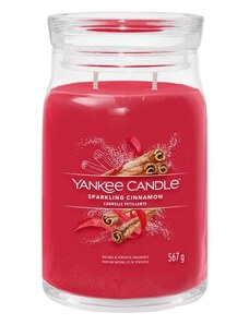 Yankee Candle vonná svíčka Signature ve skle velká Sparkling Cinnamon 567 g
