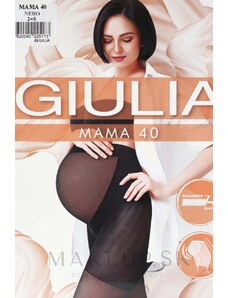 Giulia Černé punčochy s plochými švy Mama 40 DEN