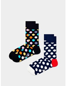 Happy Socks 2 Pack Classic Big Dot (black)černá