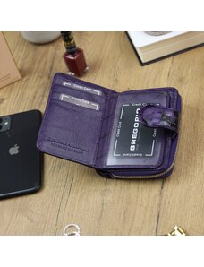Dámská kožená peněženka fialová - Gregorio Gracey fialová