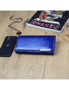 Dámská kožená peněženka modrá - Gregorio Maia modrá