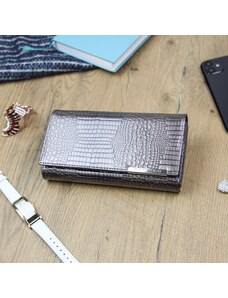 Dámská kožená peněženka šedá - Gregorio Nicolleta šedá
