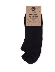 Vlnka Bavlněné ponožky kotníkové nízké 2 páry černá
