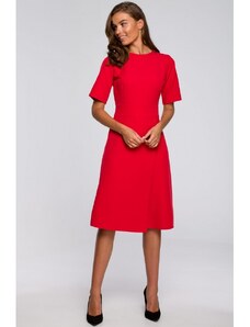 Stylove Dámské midi šaty Lyonete S240 červená XL