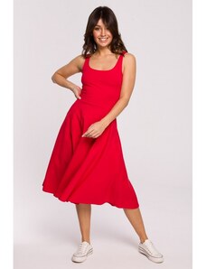 BeWear Dámské midi šaty Zoltosteon B218 červená L