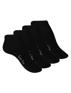 Ponožky dámské kotníčkové - černé - 4 páry