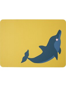 Dětské prostírání s motivem delfína 46x33 cm COPPA KIDS WILDLIFE ASA Selection - žluté