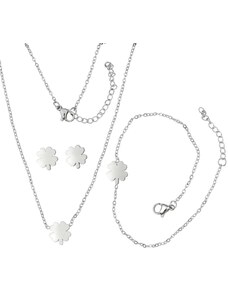 Linda's Jewelry Sada šperků Čtyřlístky chirurgická ocel IS101