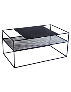 Nordic Design Černý kovový konferenční stolek Trixom 100 x 60 cm