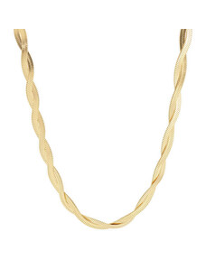 ORNAMENTI Pozlacený náhrdelník Twist Snake gold