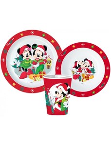 Stor Dětská vánoční sada plastového nádobí pro děti Mickey & Minnie Mouse - Disney - 3 díly