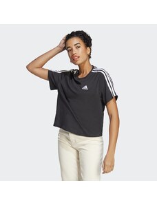 Adidas Zkrácený top Essentials 3-Stripes Single Jersey