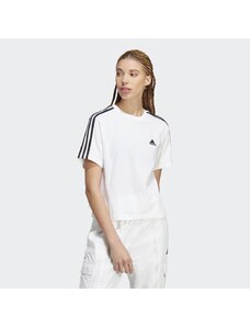Adidas Zkrácený top Essentials 3-Stripes Single Jersey