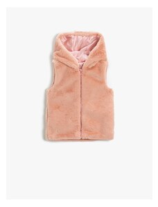 Koton Basic Plush Vest Hoodie