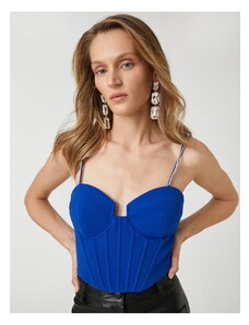 Koton Corset Evening Dress, Bustier, Cup and Stone Strap