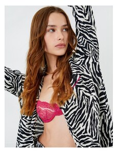 Koton Zebra Pattern Pajama Top Long Sleeve Viscose