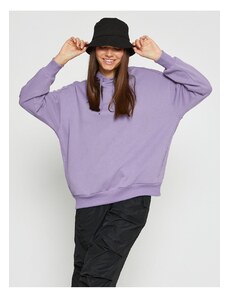 Koton Basic Oversize Sweatshirt with Hooded Fleece Inside