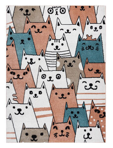 Dywany Łuszczów AKCE: 80x150 cm Dětský kusový koberec Fun Gatti Cats pink - 80x150 cm