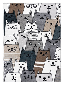 Dywany Łuszczów Dětský kusový koberec Fun Gatti Cats multi - 80x150 cm