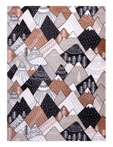 Dywany Łuszczów Dětský kusový koberec Fun Mountains cream - 80x150 cm