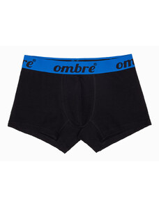 Ombre Clothing Pánské boxerky - černá-nebesky modrá U283